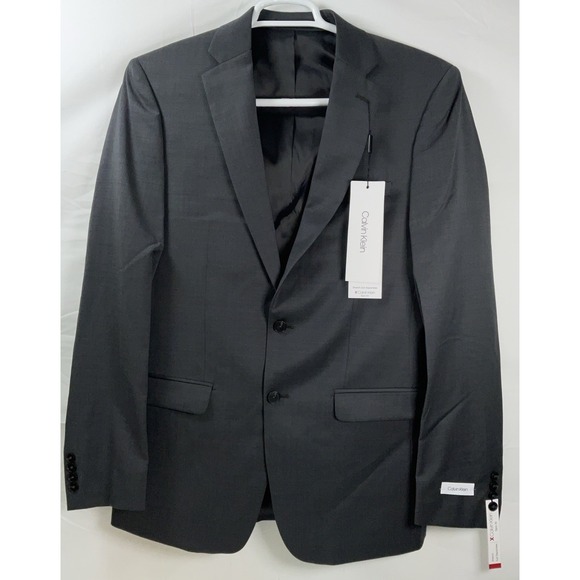 NWT Men's Calvin Klein Slim Fit Stretch Fabric Suit Jacket - Gray - 40 Long